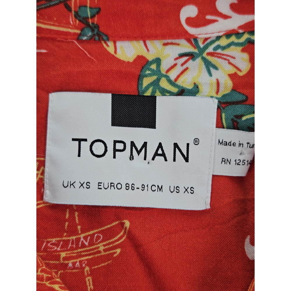 Topman Hawaiian Shirt Vibrant All-over Hawaii Tropical Print Men's Size XS - Picture 2 of 10